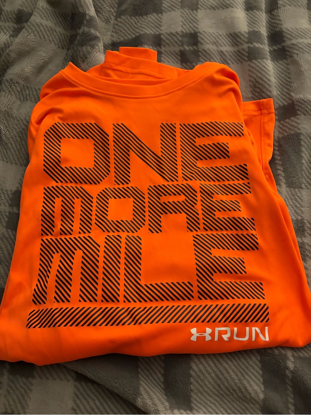 Under Armour Orange 'One More Mile' Long Sleeve Run Tee